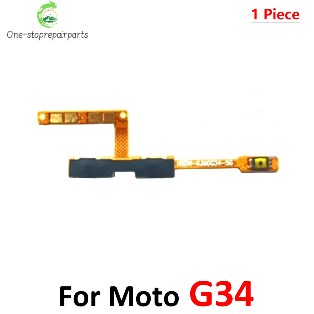 10Pcs, Power On Off Volume Button Key Flex Cable For Motorola Moto G22 G32 G52 G62 G72 G82 G13 G23 G53 G73 G04 G14 G34 G54 G84 Motorola phone repair parts