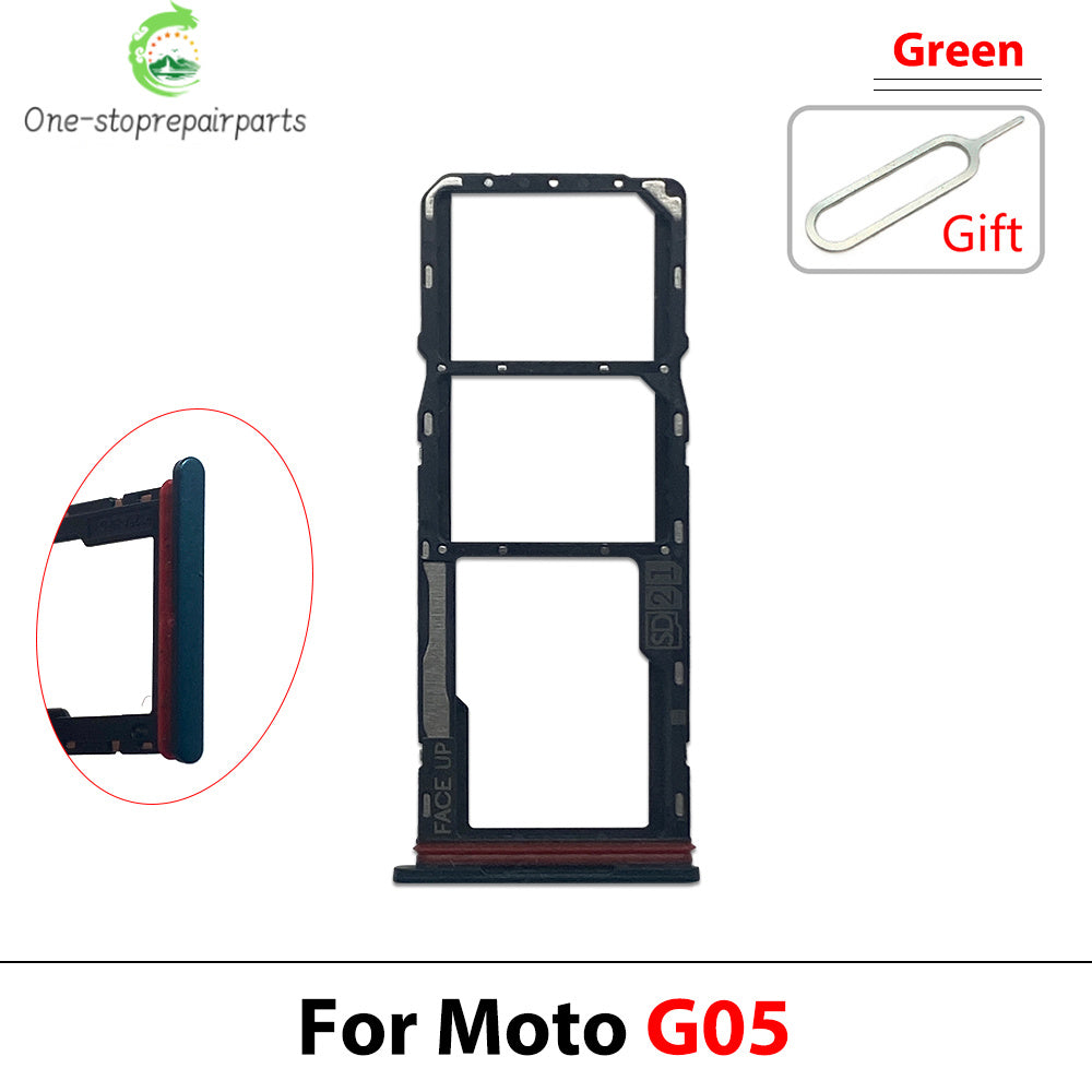 New For Motorola Moto G05 G15 G25 G75 G85 G56 G96 SIM Card Tray Slot Holder Adapter Accessories Motorola phone repair parts