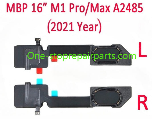 Brand New Laptop A2485 Speaker for Macbook Pro 16.2 Inch M1 Left and Right Side Loudspeaker Sets Late 2021 Year Macbook repair parts