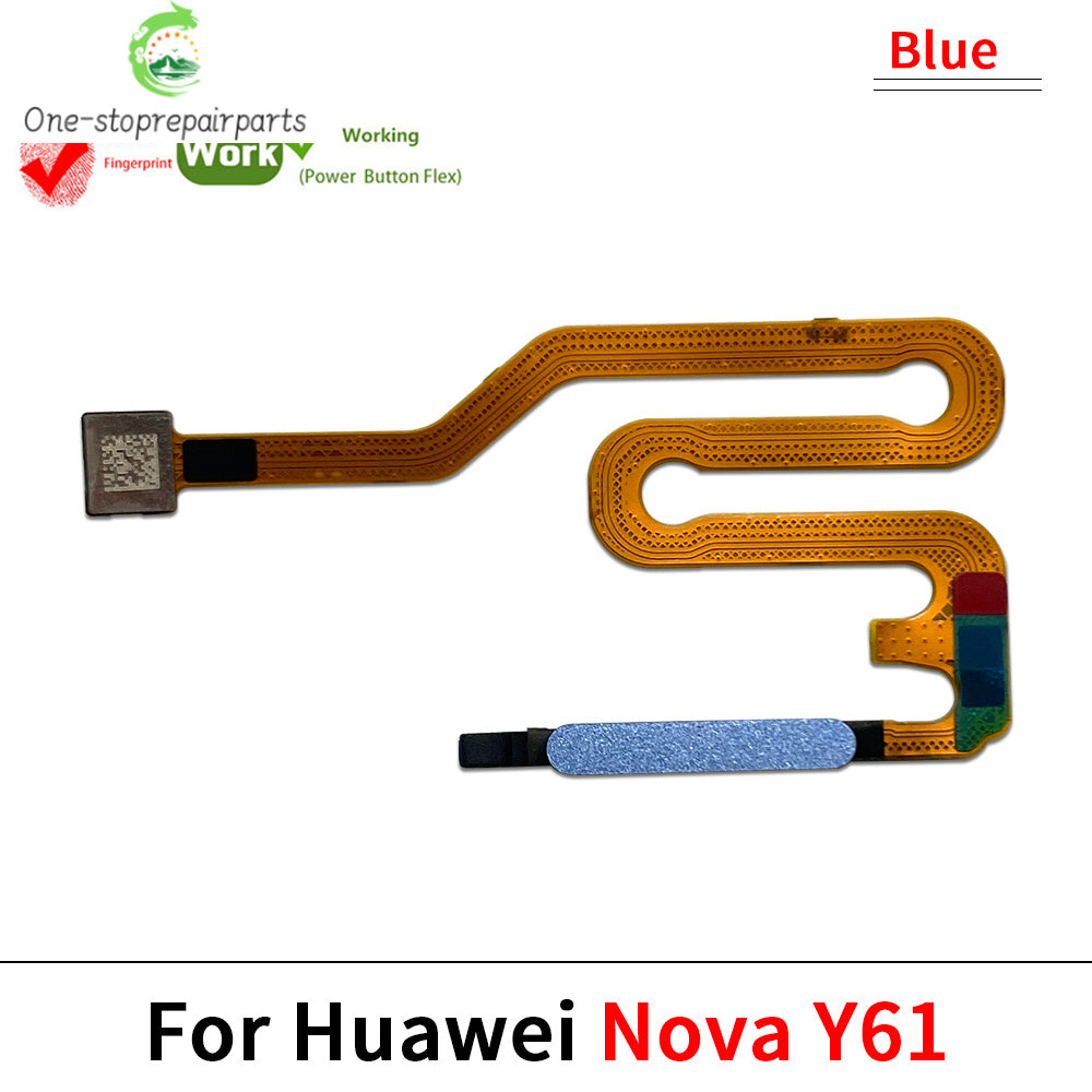 New For Huawei Nova Y60 Y61 Y90 Y91 Fingerprint Sensor Home Return Key Menu Button Flex Ribbon Cable Huawei phone repair parts