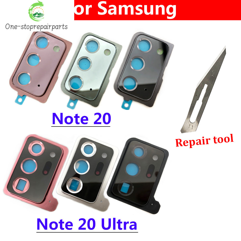 Housing Back Rear Camera Glass Lens With Cover Frame Holder For Samsung Note 20 / Note 20 Ultra / Note 10 Plus / Note 10 Lite Samsung phone repair parts