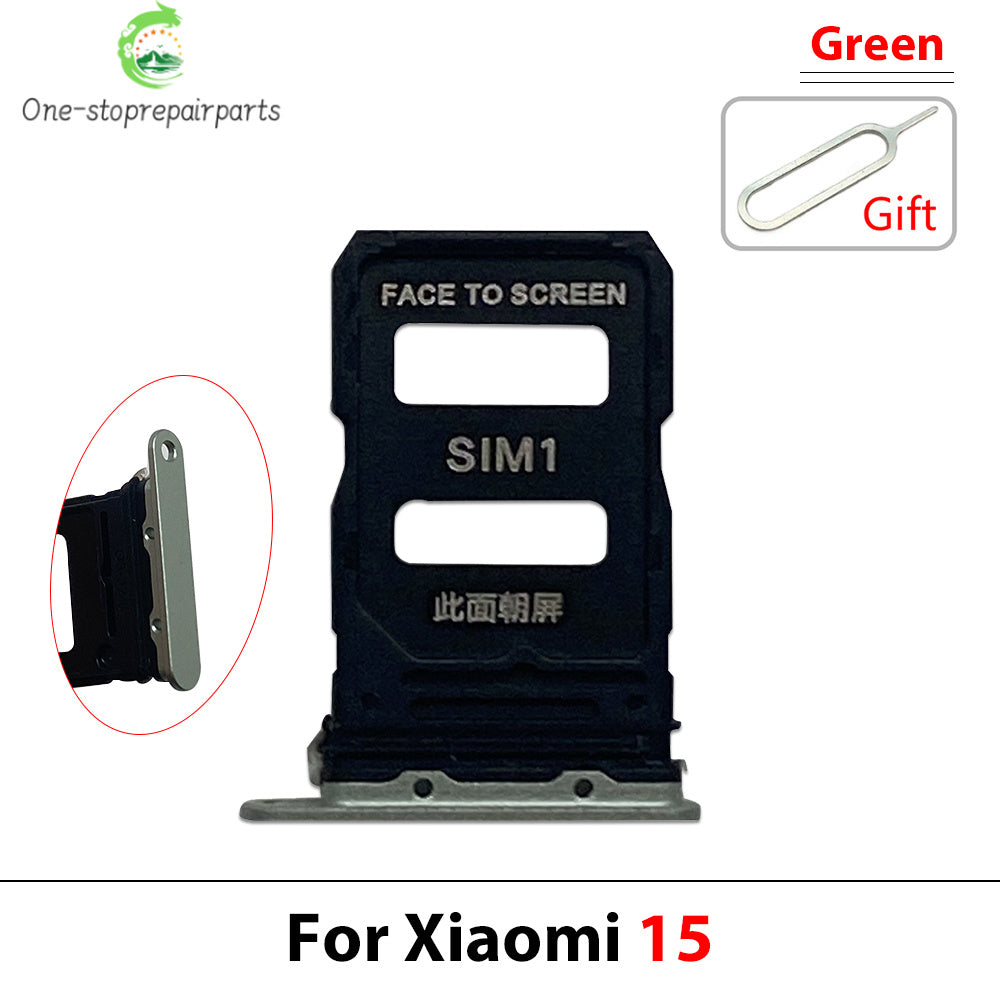 10Pcs/Lot, Micro Nano SIM Card Holder Tray Slot Holder Adapter Socket For Xiaomi Mi 14 14T 15 15T Pro Ultra  Xiaomi  Xiao mi phone repair parts