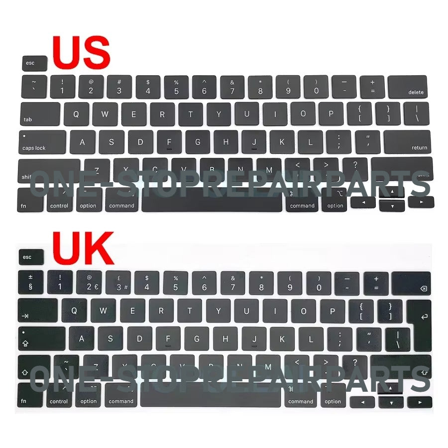 New Laptop A2141 A2289 A2251 Key Keycaps Keys Cap Keyboards Scissor Repair For Macbook Pro Retina 13" 16" 2019 2020 Year Macbook repair parts