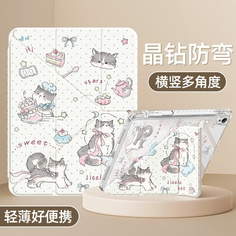 For 2026 new huawei matepad115s protective case air12 tablet cover 11.5 with pen slot pro12.2 magnetic buckle se10.4 For glory x10 anti-drop 9/8 cheese cat Tablet Accessories