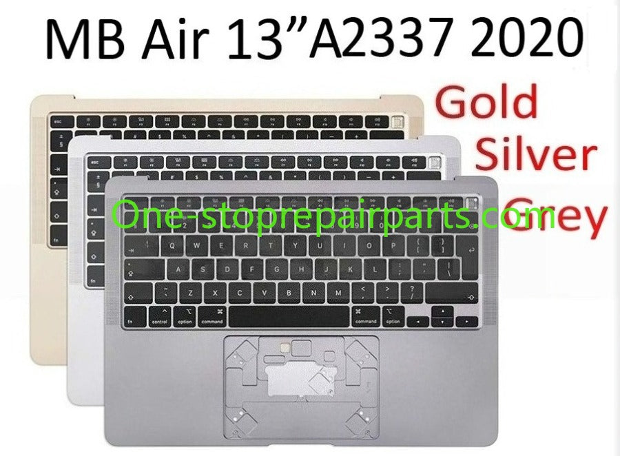 New for Macbook Air 13" 2020 M1 A2337 Topcase with Keyboard US UK FR French DE German Russian Spanish Danish Silver Grey Gold  Macbook repair parts