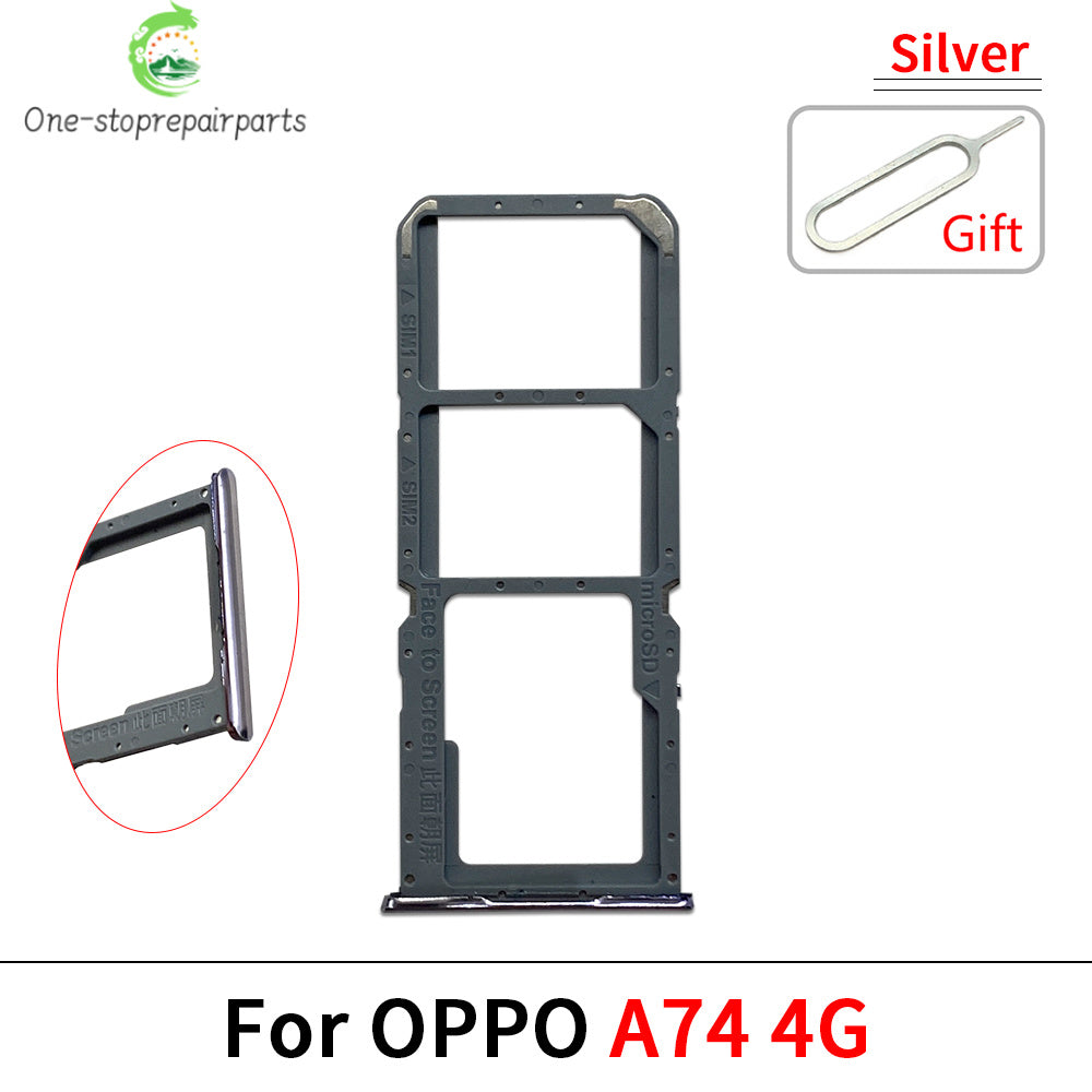 10Pcs, Micro Nano SIM Card Holder Tray Slot Holder Adapter Socket For OPPO A72 A74 A77 A77s A78 4G 5G OPPO phone repair parts