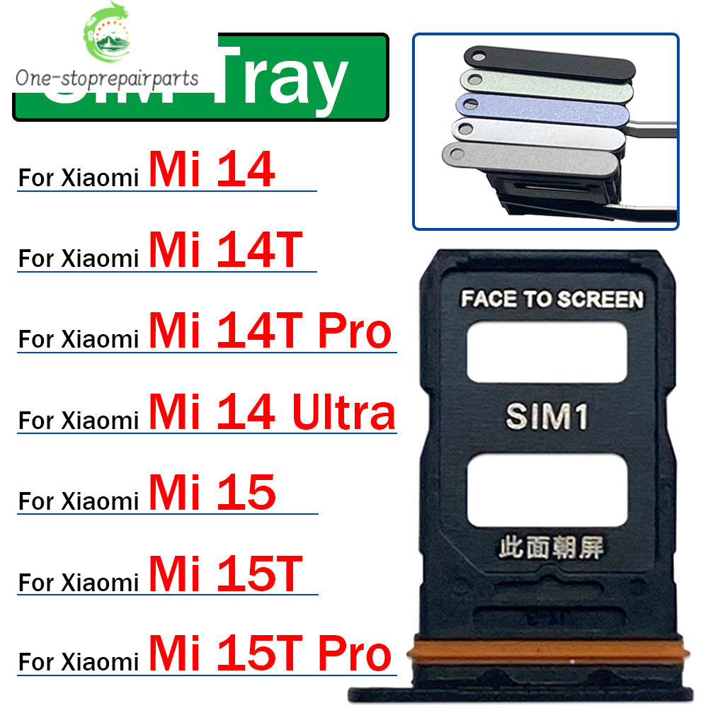 New For Xiaomi Mi 14 14T 15 15T Pro Ultra SIM Card Tray Slot Holder Adapter Accessories  Xiaomi  Xiao mi phone repair parts