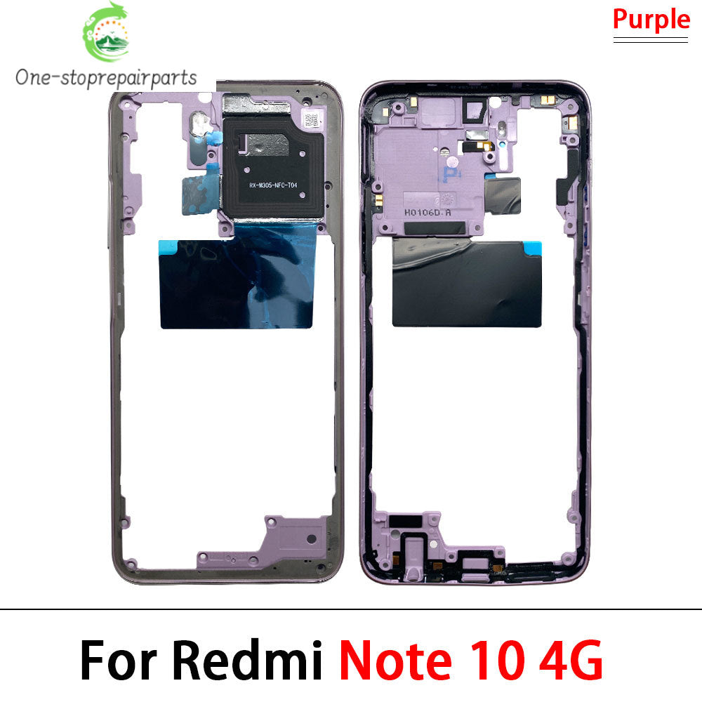 For Xiaomi Redmi Note 10 / Note 10s / Note 10 Pro Middle Frame Holder Housing Replacement Repair Parts Xiaomi  Xiao mi phone repair parts
