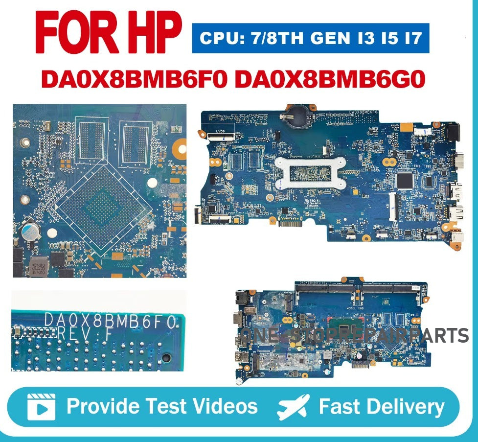 DA0X8BMB6F0 DA0X8BMB6G0 L22314-601 L46416-601 For HP ProBook 430 G5 440 G5 X8B Laptop Motherboard W/ I3 I5 I7 7th/8th Gen CPU HP laptop repair parts