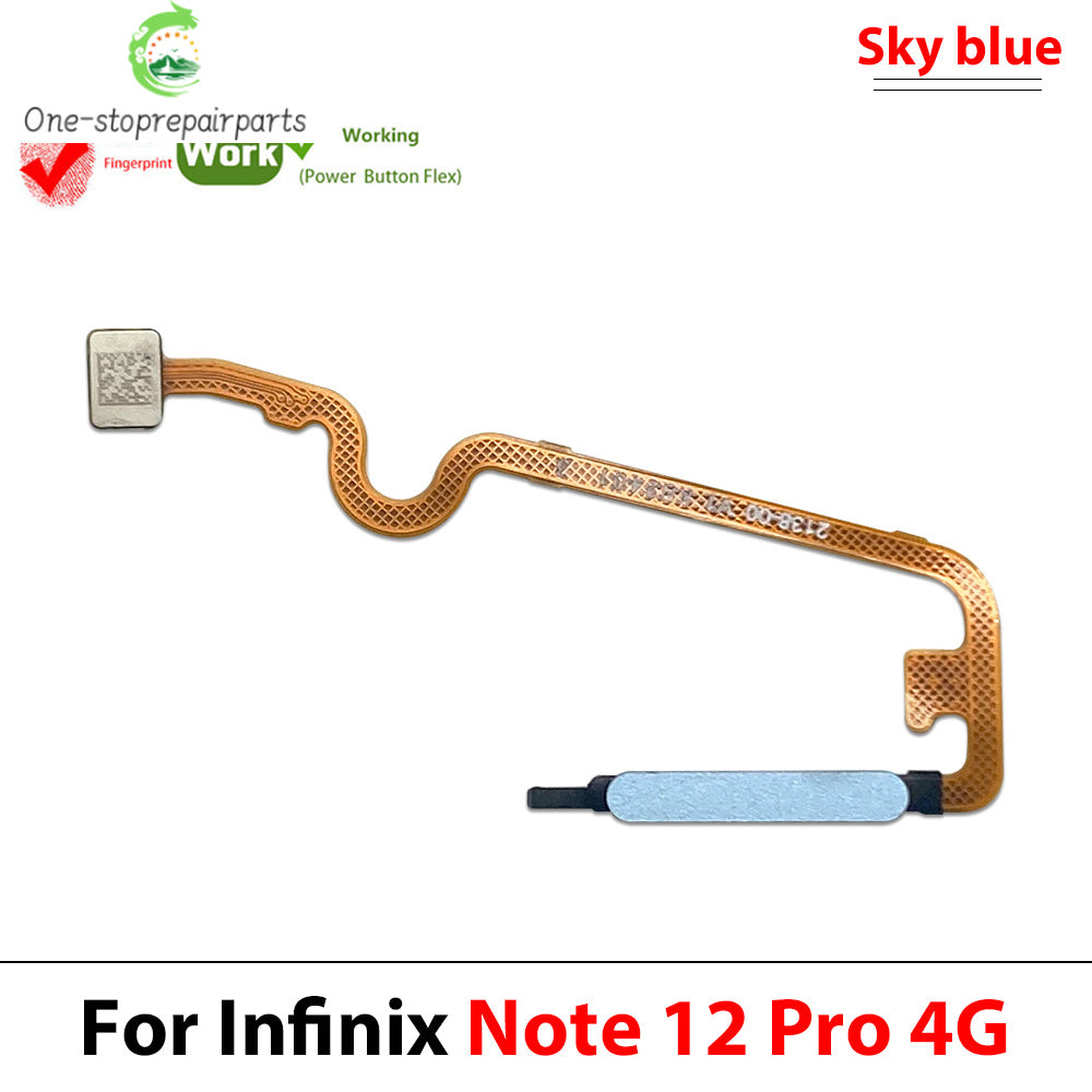 Fingerprint Home Button Fingerprint Menu Return Key Recognition Sensor Flex Cable For infinix Note 10 12 Pro 4G 5G  infinix phone repair parts