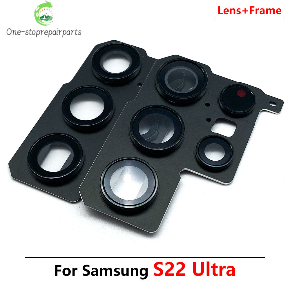 New Housing Back Rear Camera Glass Lens With Cover Frame Holder For Samsung S22 S23 Plus Ultra Samsung phone repair parts