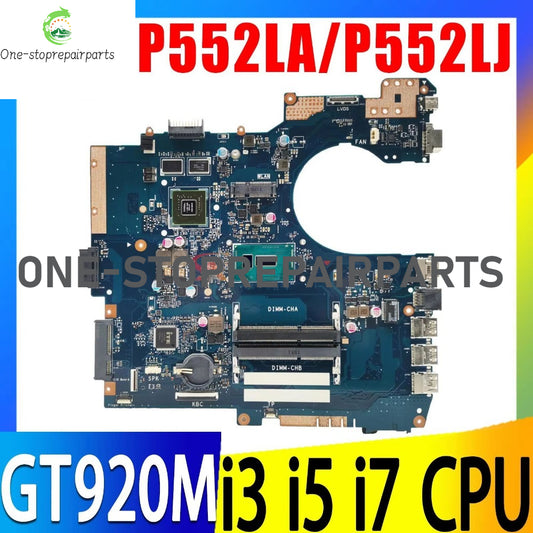 For ASUS PRO552L PX552L PE552L Mainboard Laptop Motherboard P2520LA P2520LJ P552 P552L i3 i5 i7 DIS 100% Tested ASUS laptop repair parts