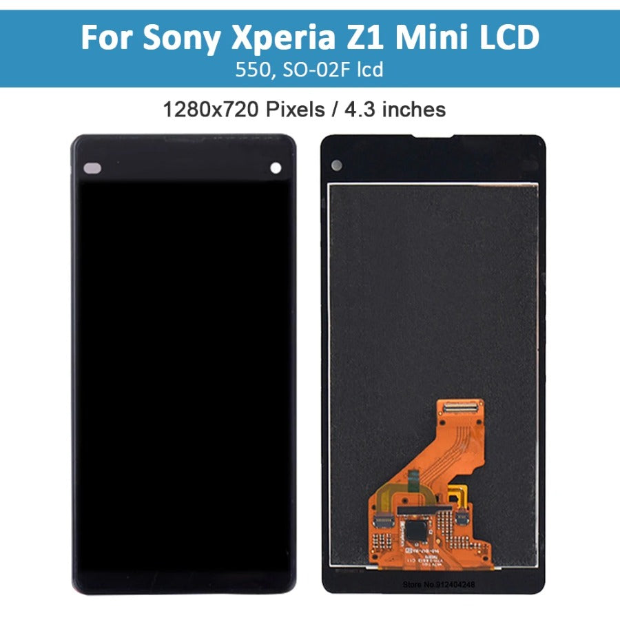 4.3" lcd For SONY Xperia Z1 Mini Z1 Compact D5503 LCD Display Touch Screen With Frame Digitizer Panel Assembly Replacement Parts Sony phone repair parts