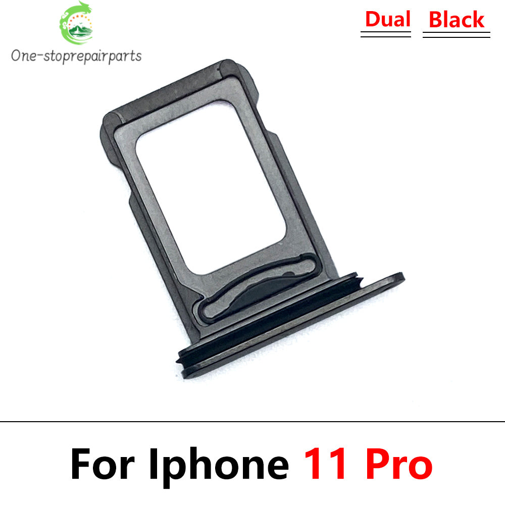 New For iPhone 11 Pro 11Pro Max Dual SIM Card Tray Slot Holder Adapter Accessories iPhone phone repair parts