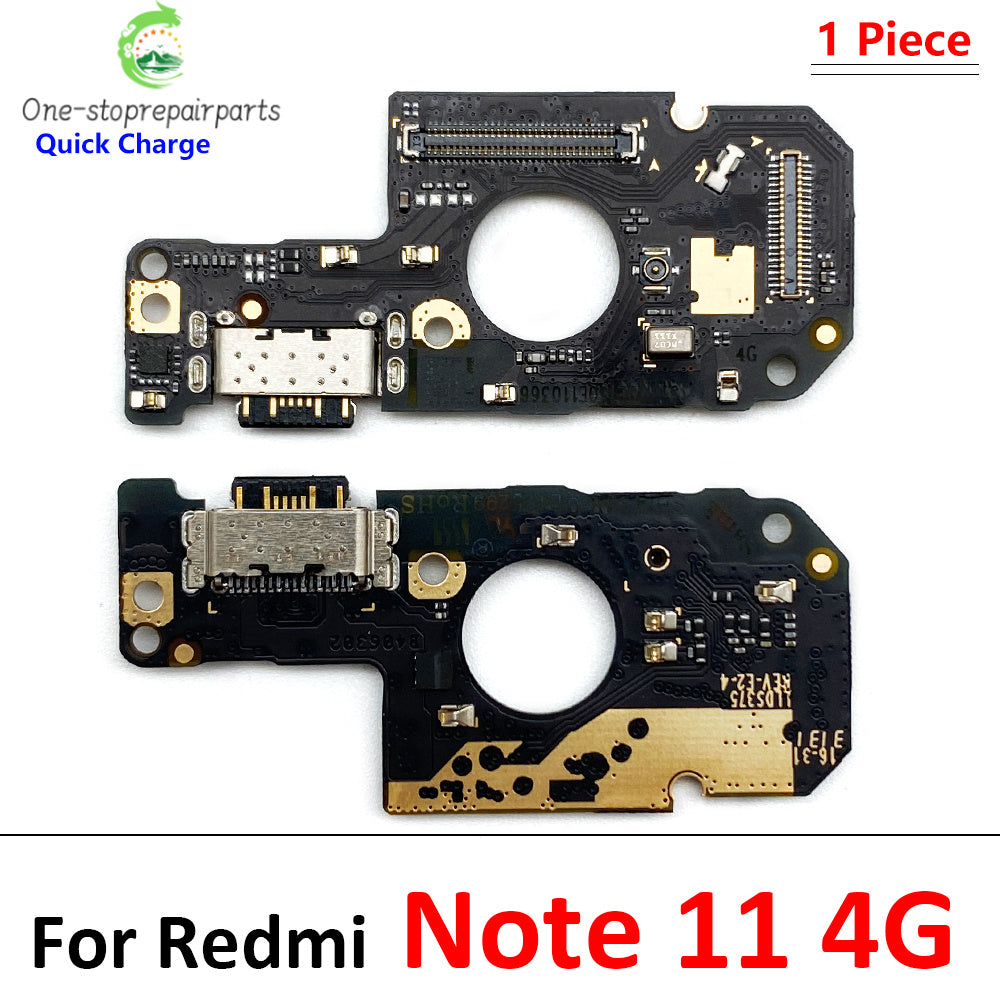 New For Xiaomi Redmi Note 11 11E 12 13 Pro Plus 4G 5G USB Charging Port Dock Charger Connector Board Microphone Flex Cable Xiaomi  Xiao mi phone repair parts