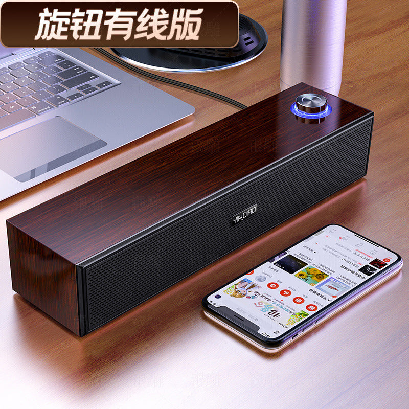 Silver Diao A36 Wood Bluetooth Audio USB Smart Computer Speaker Subwoofer