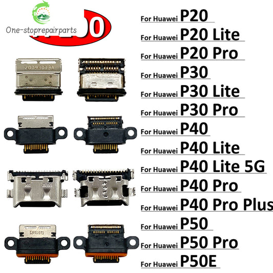 100Pcs, USB Charging Port Connector Charge Jack Socket Plug Dock For Huawei P20 P30 P40 P50 Pro Lite Plus 5G Huawei phone repair parts
