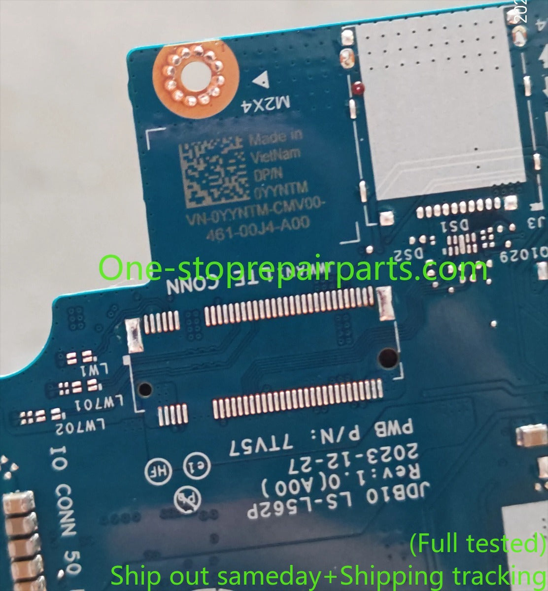 USB daughterboard for Dell Chromebook 11 3120-P30T (2-in-1; 2024) WWAN/USB I/O Circuit Board  2-in-1 ONLY JDB10 LS-L562P 7TV57 DB cable 0J6X9X 24P NBX00037P00  094MJV 50P NBX00037Q00