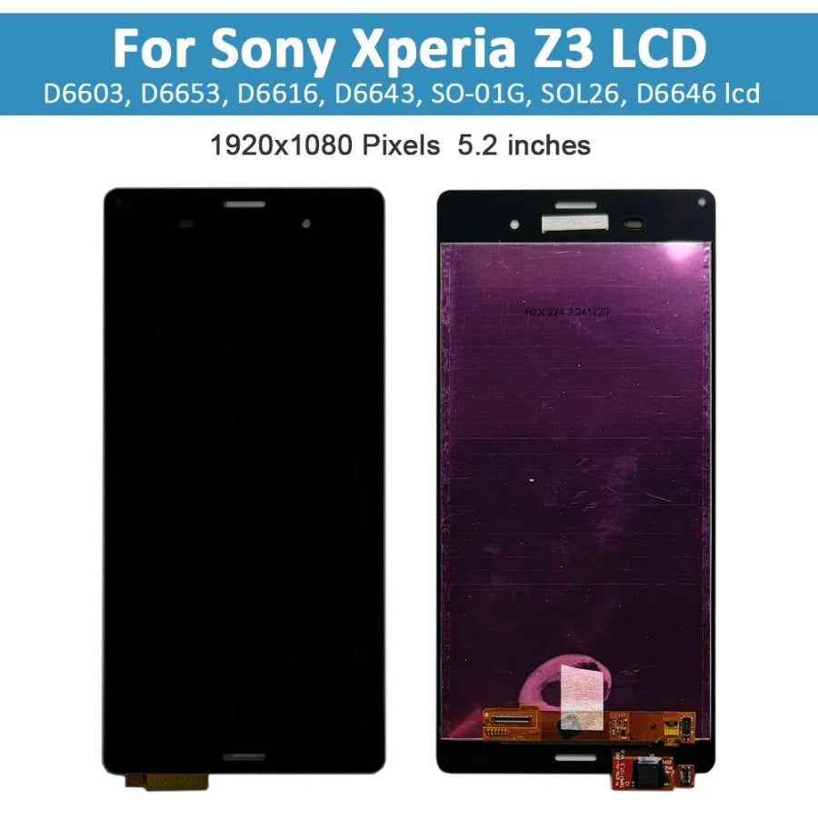 5.2'' Original Quality For SONY Xperia Z3 D6603 D6633 D6653 L55T LCD Display Touch Screen Digitizer Assembly Replacement Parts Sony phone repair parts