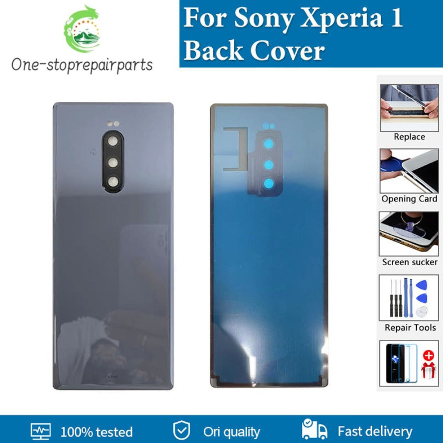 AAA+ Quality Back Case Door Cover For Sony Xperia 1 Battery Back Cover Parts Housing Case With Camera Glass Lens Replacement Sony phone repair parts