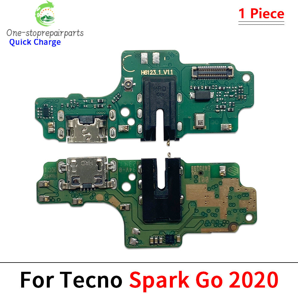 USB Charge Port Jack Dock Connector Charging Board Flex Cable For Tecno Spark Go 2020 2021 2022 2023 2024 Tecno phone repair parts