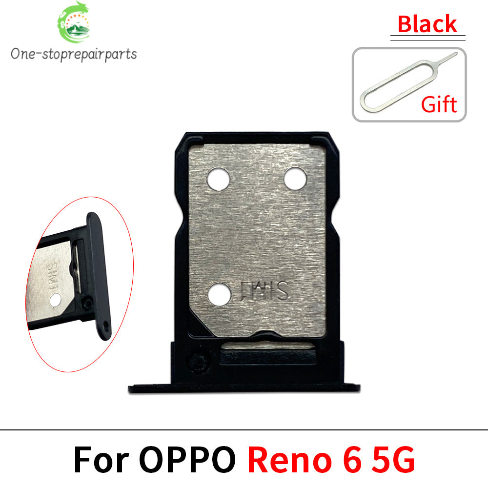New For OPPO Reno 5 6 8 10 8T Pro Lite 4G 5G SIM Card Slot SD Card Tray Holder Adapter OPPO phone repair parts
