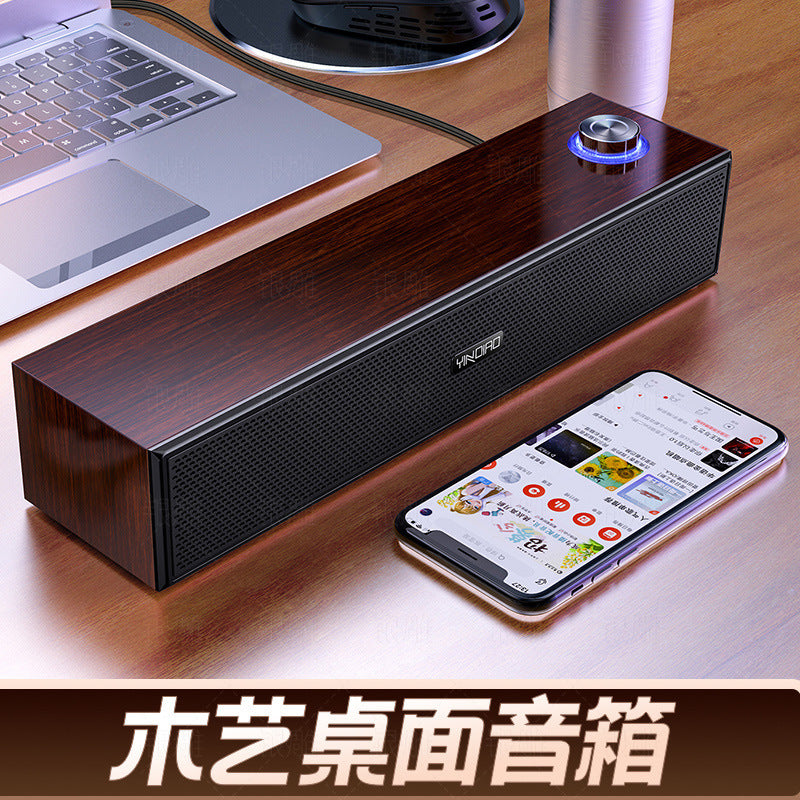Silver Diao A36 Wood Bluetooth Audio USB Smart Computer Speaker Subwoofer