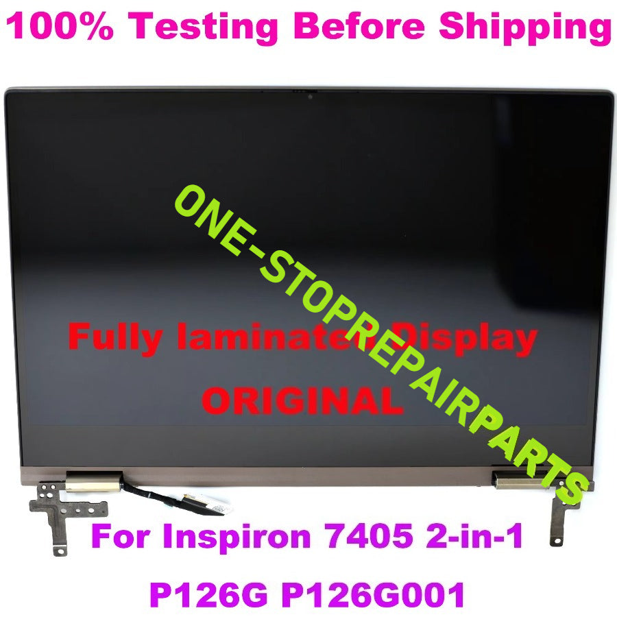 14" 1080p For Dell Inspiron 5400 5406 7405 2-in-1 P126G P126G004 Display LCD Touch Screen Replacement Assembly With Hinges Panel Dell laptop repair parts