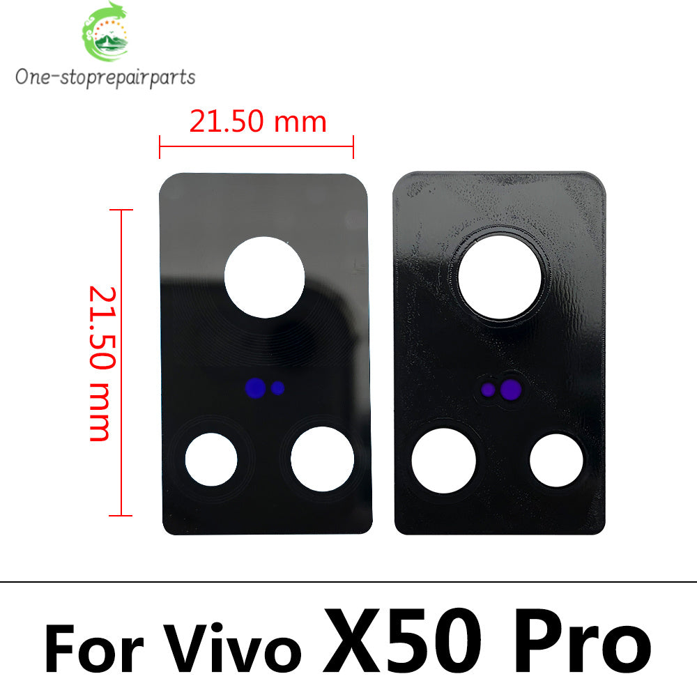 10Pcs/Lot, Back Rear Camera Glass Lens With Adhesive For Vivo IQOO 3 U3 Z1 S7 S9 S9e V17 X21 X50 Y9S Y20 Y31 Y51 Y51S Y73S Y93S Vivo phone repair parts