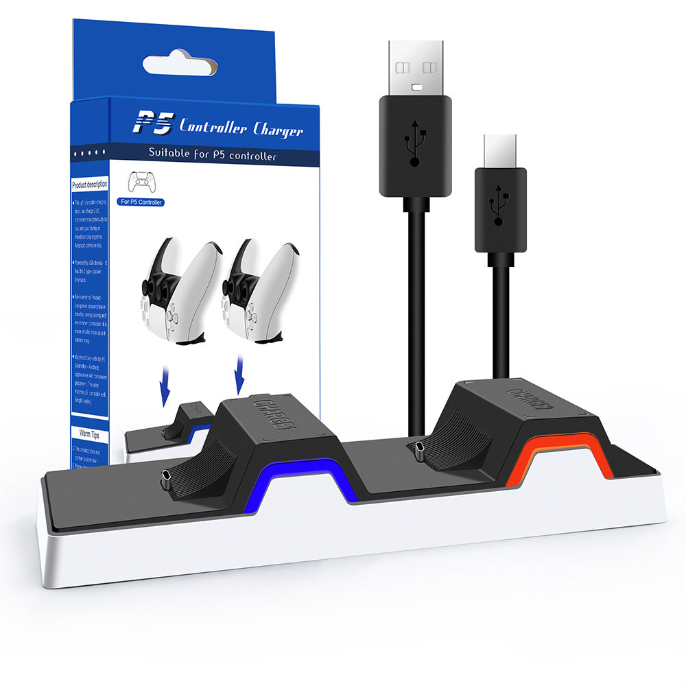 PS5 handle seat charger PS5 handle charging base with LED light PS5 handle charger PS5 dual charging accessories