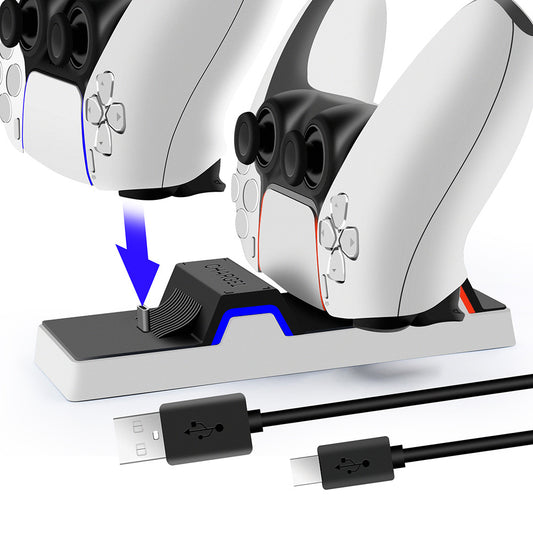 PS5 handle seat charger PS5 handle charging base with LED light PS5 handle charger PS5 dual charging accessories