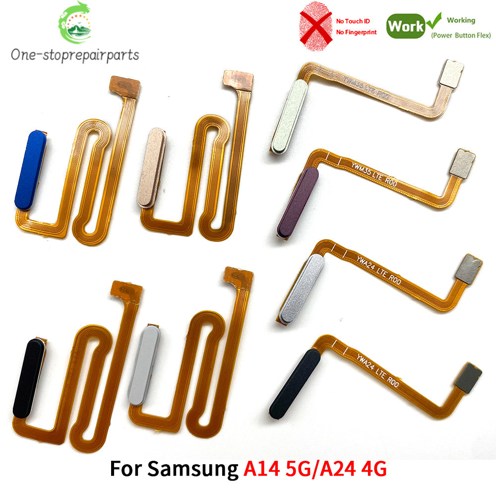 10Pcs/Lot, Home Button FingerPrint Touch ID Sensor Flex Cable Ribbon For Samsung A14 A24 A34 A54 4G 5G Replacement Parts Samsung phone repair parts