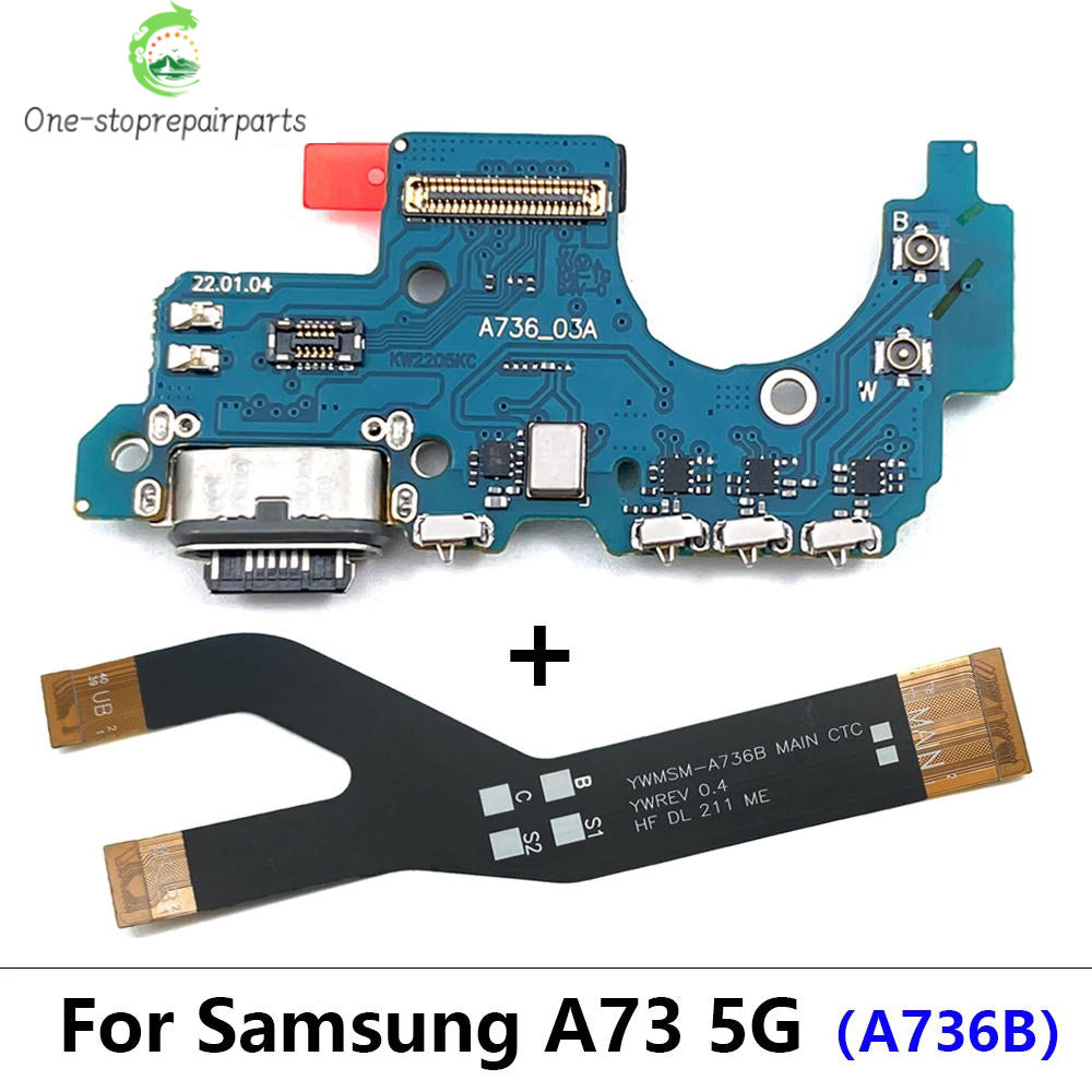 For Samsung A73 5G A736 A736B USB Charging Port Dock Connector Board Mainboard Main Flex Cable Repair Parts Samsung phone repair parts