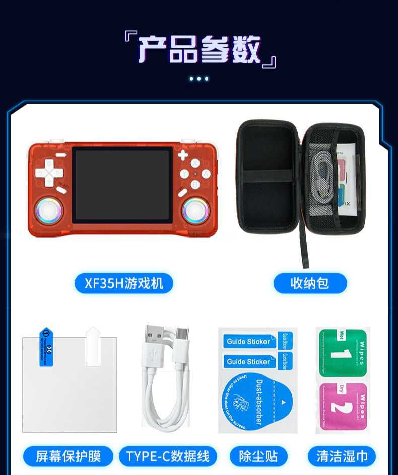 3.5" inch XF35H IPS HD WIFI Online match fight Linux Dual 3D joysticks RGB 4000mAh rechargable supporting 2.4G wireless Gamepad connected games Handheld  Player console