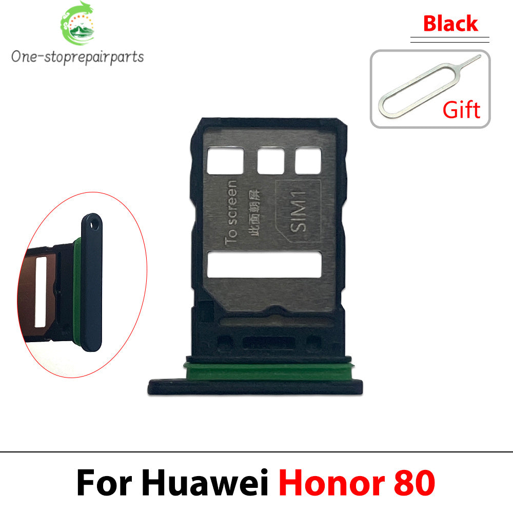 New For Huawei Honor 60 80 Pro Se SIM Card Tray Slot Holder Adapter Accessories Huawei phone repair parts