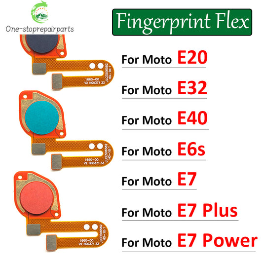 Fingerprint For Motorola Moto E20 E32 E40 E6s E7 Plus Power Home Button Fingerprint Menu Return Key Sensor Flex Cable Motorola phone repair parts