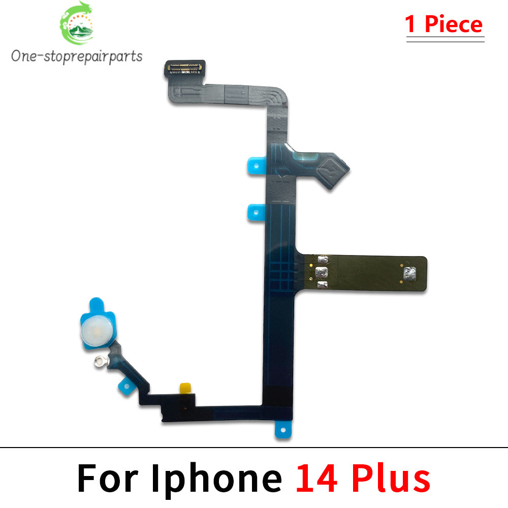 10Pcs, New For iPhone 12 13 14 15 Pro Max Mini Plus Flash Light Lamp Flex Cable LED Flashlight With Microphone iPhone phone repair parts
