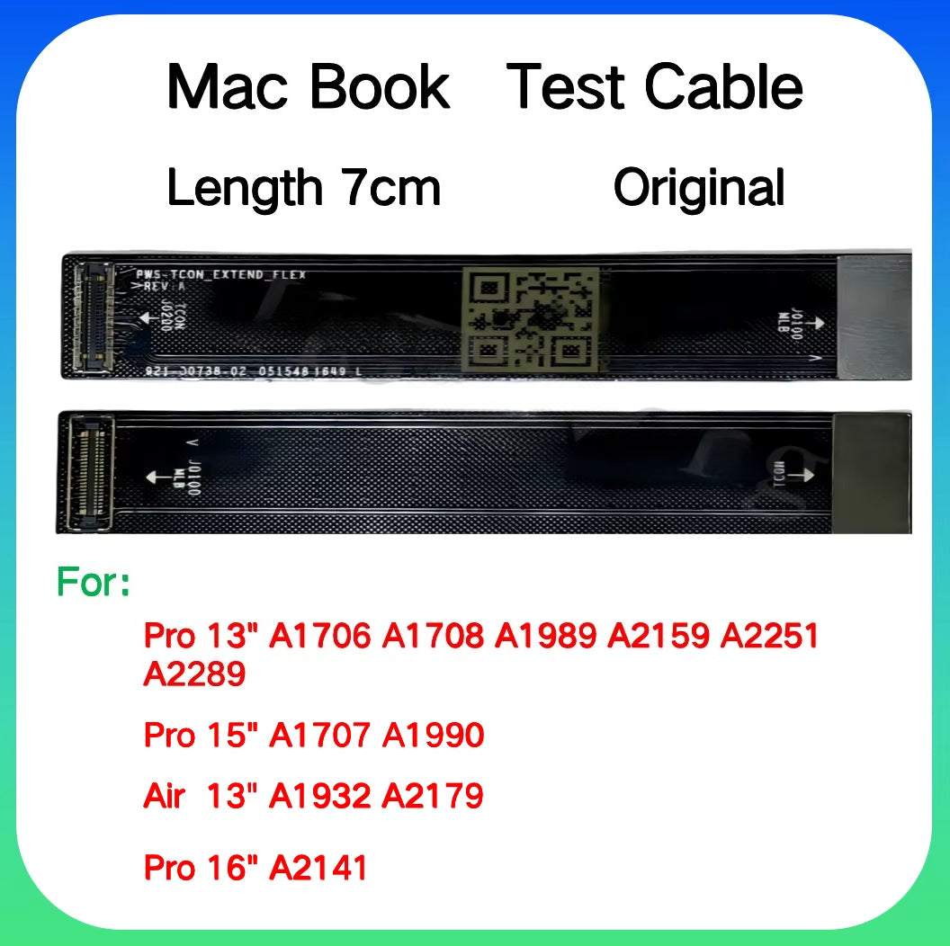 Mac Book Screen Display Extension Test Repair Flex Cable For Macbook Pro Air A1706 A2337 A2338 A2681 A2941 A2442 A2485 A3240 Macbook repair parts