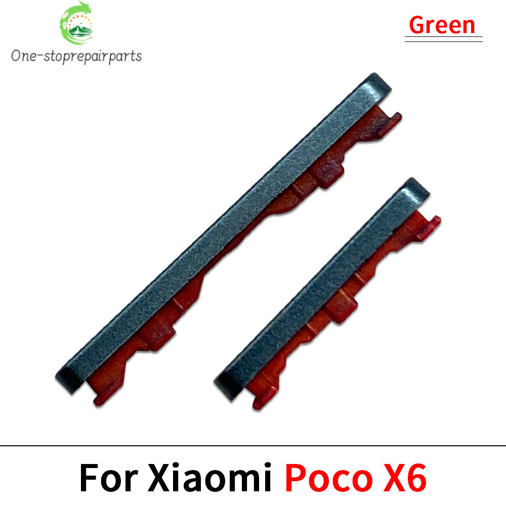 10Pcs/Lot, Side Keys Key Power and Volume Buttons For Xiaomi Poco X4 X5 X6 Pro 5G Replacement Parts  Xiaomi  Xiao mi phone repair parts