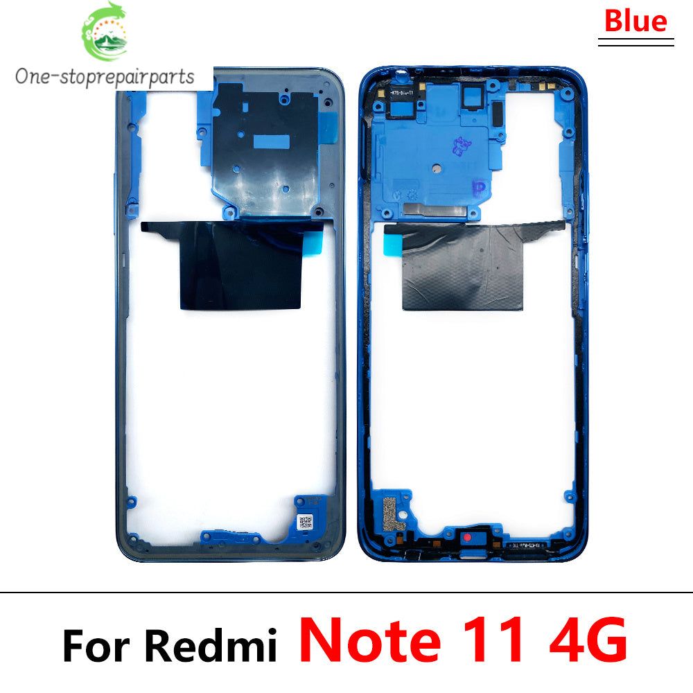 For Xiaomi Redmi Note 11 4G / Note 11s / Note 11 Pro 5G Middle Frame Bezel Middle Plate Replacement Parts Black / Blue  Xiaomi  Xiao mi phone repair parts