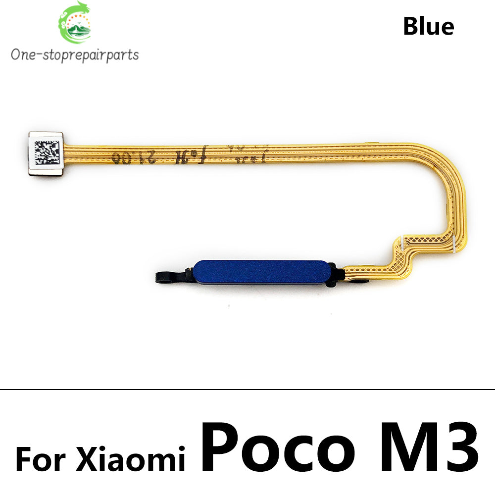 Fingerprint For Xiaomi Redmi Note 9 10 Pro 9s Poco X3 Pro M3 Home Button Fingerprint Menu Return Key Sensor Flex Cable Xiaomi  Xiao mi phone repair parts