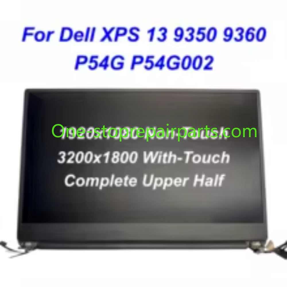 Touch Non-Touch top half LCD Display screen Complete Assembly for Dell XPS 13 9350 9360 P54G P54G002 Ultrabook 13.3" FHD QHD+  R3RJ8 0K8H0R 7PH9N 0N6CH2 0P2HPR 0907D8 9D8MJ Rose Gold Silver panel half Dell laptop repair parts