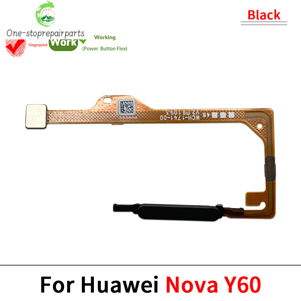 New For Huawei Nova Y60 Y61 Y90 Y91 Fingerprint Sensor Home Return Key Menu Button Flex Ribbon Cable Huawei phone repair parts
