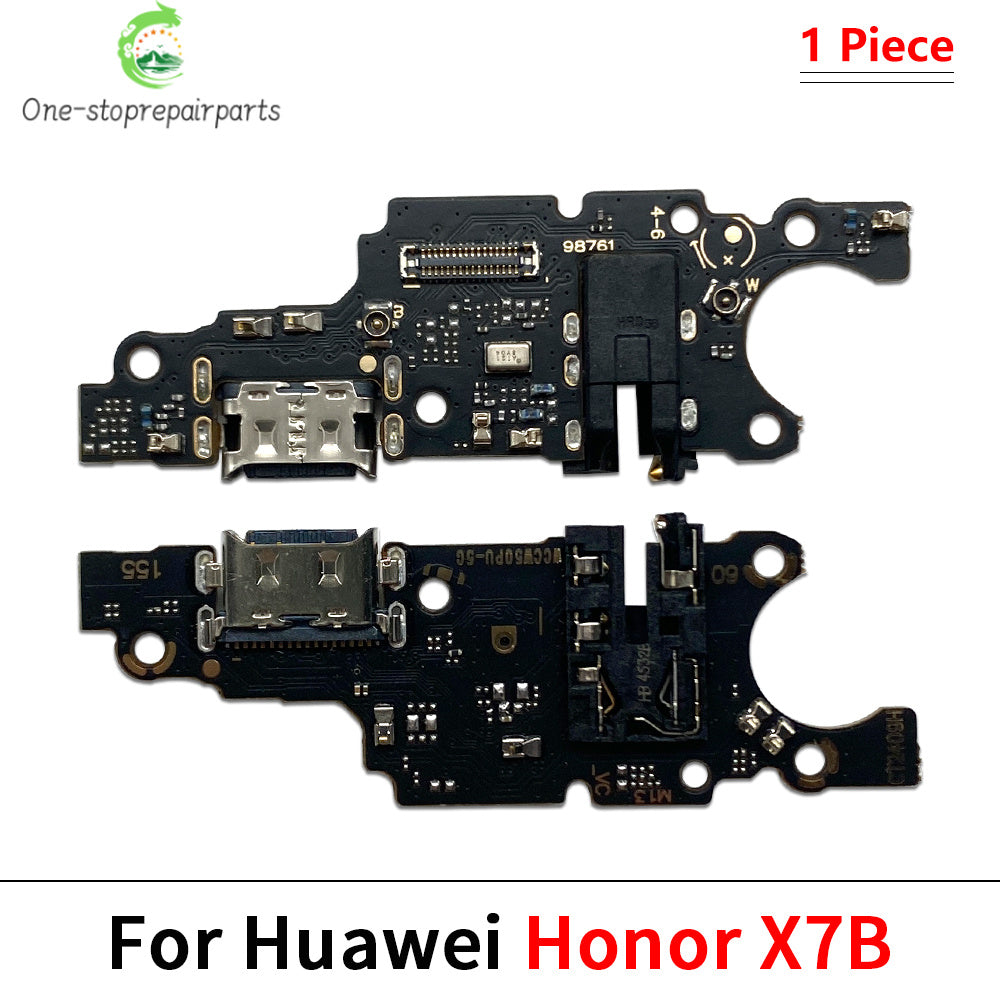 10Pcs, USB Charge Port Jack Dock Connector Charging Board Flex Cable For Huawei Honor X6 X6A X7 X7A X7B X8 X8A X8B X9A X9B 4G 5G Huawei phone repair parts