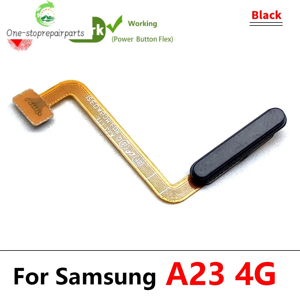 For Samsung A23 4G 5G A235F A236 A236B Home Button Fingerprint Sensor Flex With Power Key Button Flex Cable Samsung phone repair parts