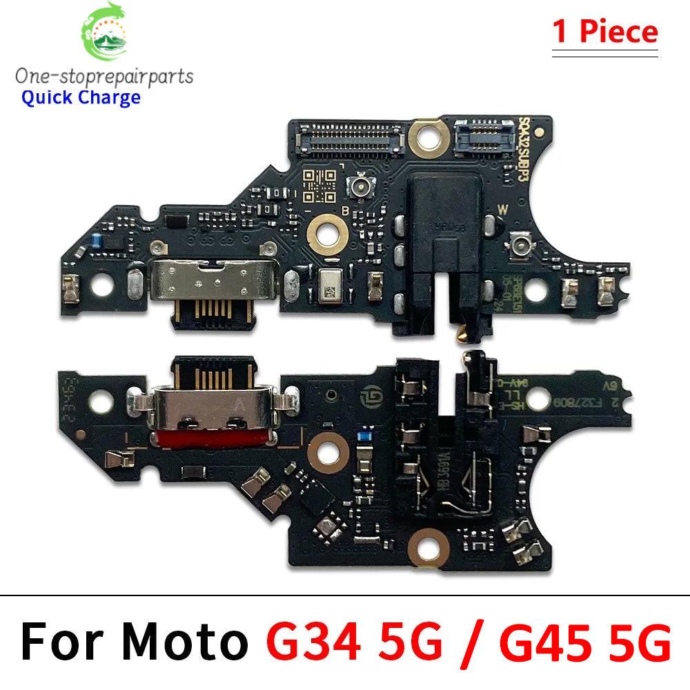 10Pcs, USB Charger Charging Port Connector Flex Cable For Moto G04 G14 G24 G54 G64 G84 G34 G45 G05 G15 G75 G85 G06 G56 G86 Power Motorola phone repair parts