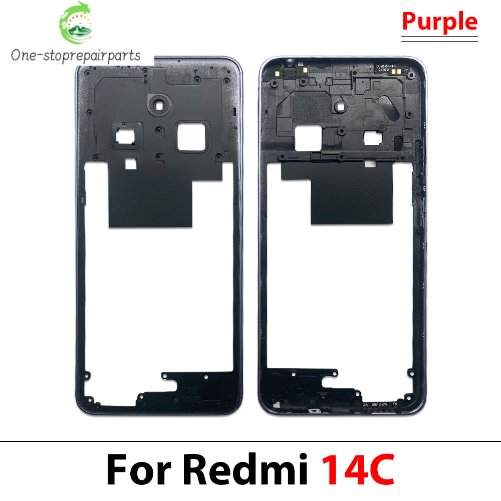 New Middle Frame For Xiaomi Redmi 12 13 13C 14C 4G 5G Door Housing Bezel Repair Parts Xiaomi  Xiao mi phone repair parts