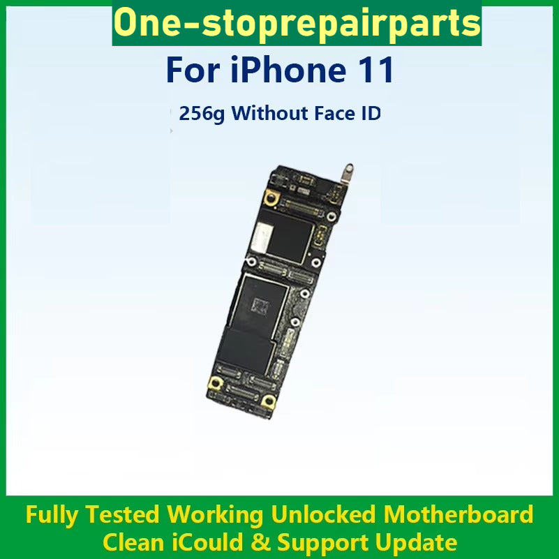 Fully Tested Authentic Motherboard For iPhone 11 Pro Max 64g/256g Unlocked Mainboard With Face ID Cleaned iCloud Fast Shipping iPhone phone repair parts