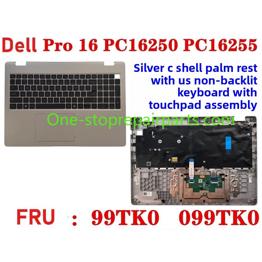 Cover case Keyboard for Dell Pro 16 PC16250 PC16255 Cover case for Dell Pro 16 PC16255 PC16250 LCD Back Cover Bezel frame topcase palmrest upper bottom HINGE 0V1T1X 0388WT 0Y55N3 099TK0 006R8M Dell laptop repair parts