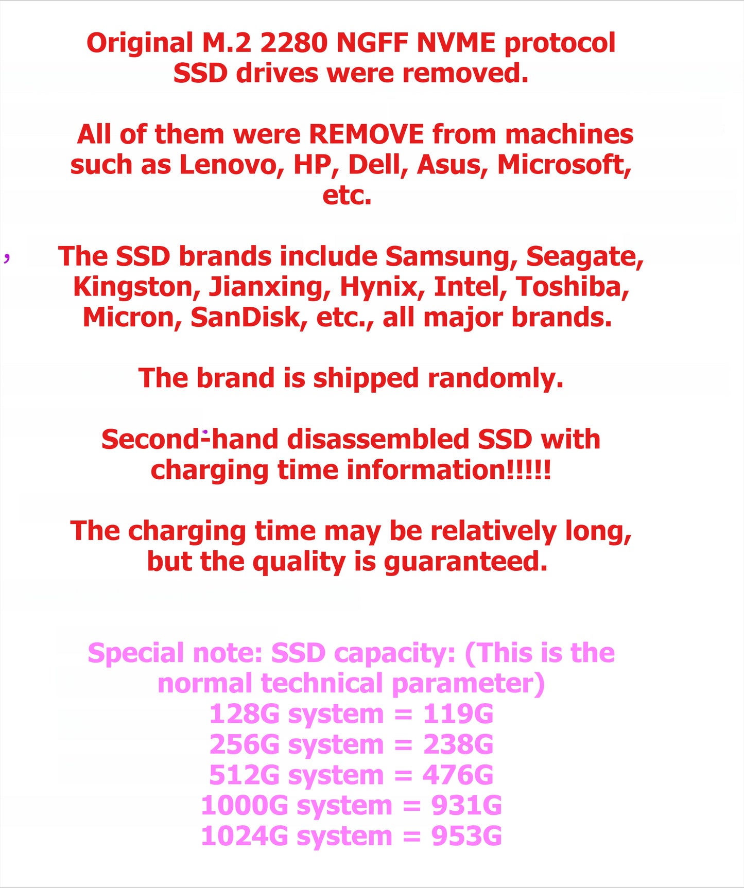 M.2 Solid State SSD NVME Protocol NGFF 64G 128G 256G 512G 1TB Notebook Desktop Laptop computer PC SSD Solid State Drive